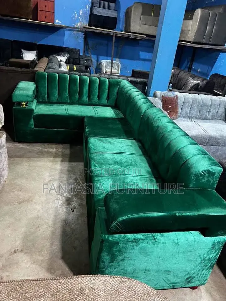 Green 5-Seater Sectional Sofa