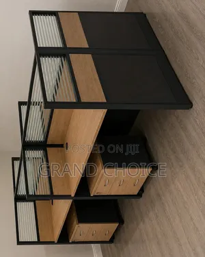 4-Way Partitioned Workstation Desk With Drawers
