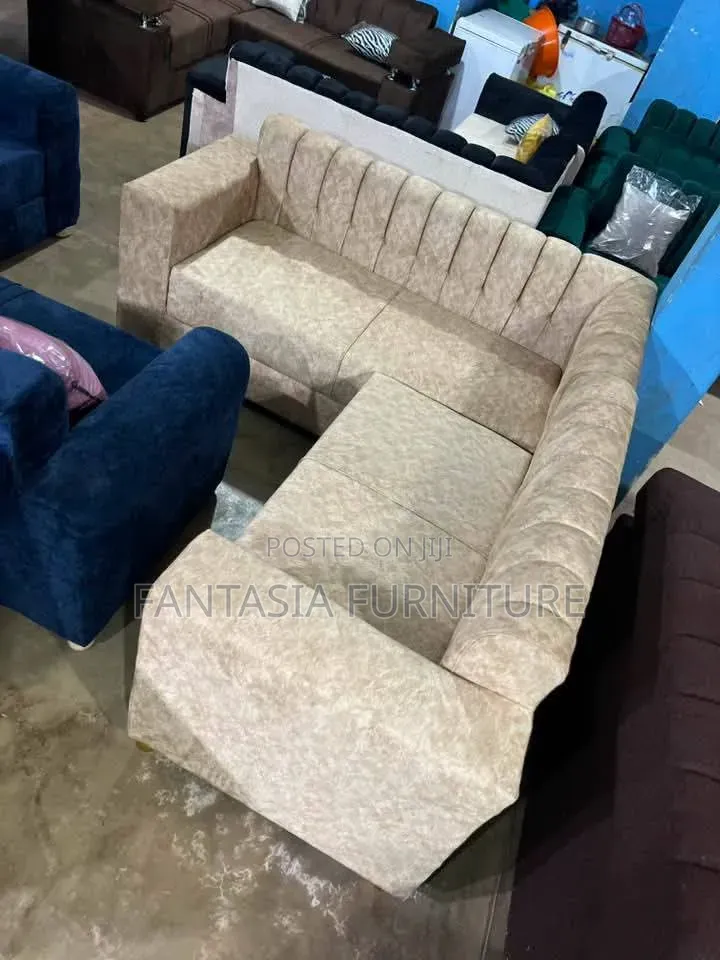 Beige 5-Seater Sectional Sofa