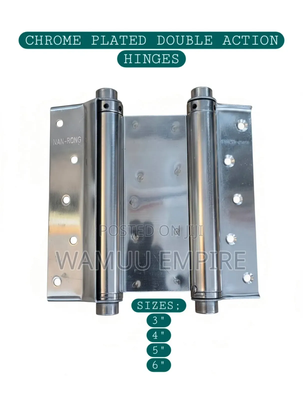 Chrome-Plated (CP) Double-Action Spring Hinge,