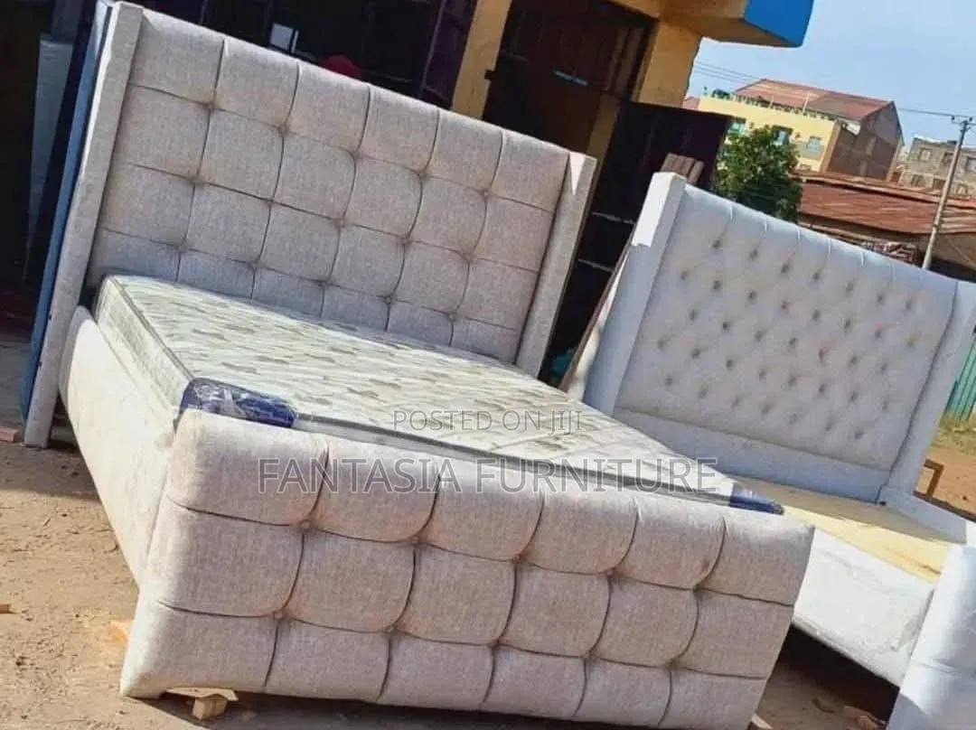 Beige 5 by 6 Bed + Free Delivery