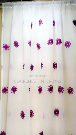 Plain and Flowered Window Sheers
