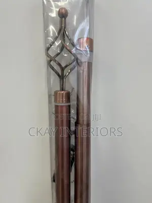 Black and Bronze Double Powder Coated Window Curtain Rods