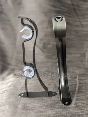 Smooth Silver Grey Double and Single Curtain Rod Brackets