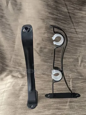 Black Single and Double Powder Coated Curtain Rod Brackets