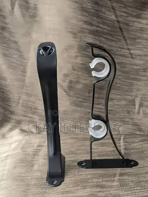 Black Single and Double Powder Coated Curtain Rod Brackets