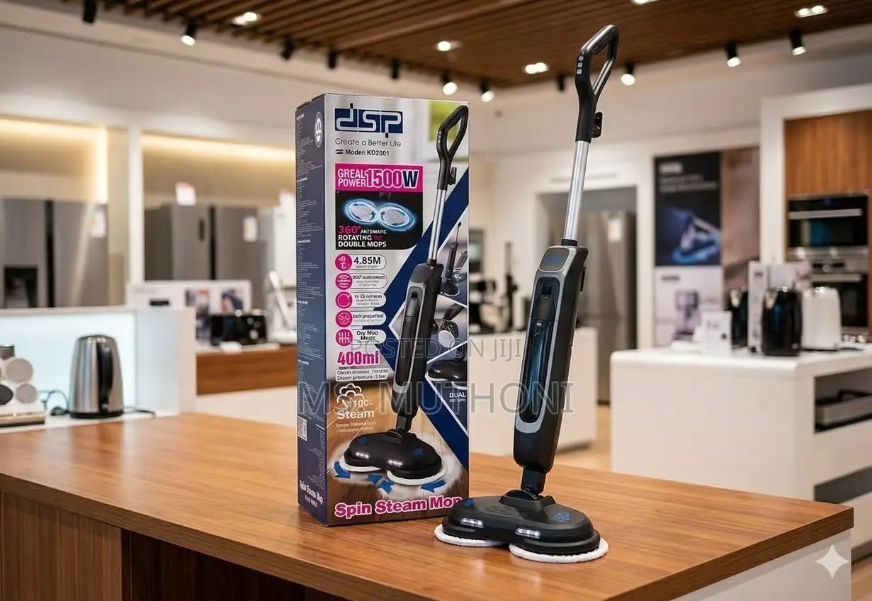 1500 W , 4.8 M Cable Dual Spin Steam Mop