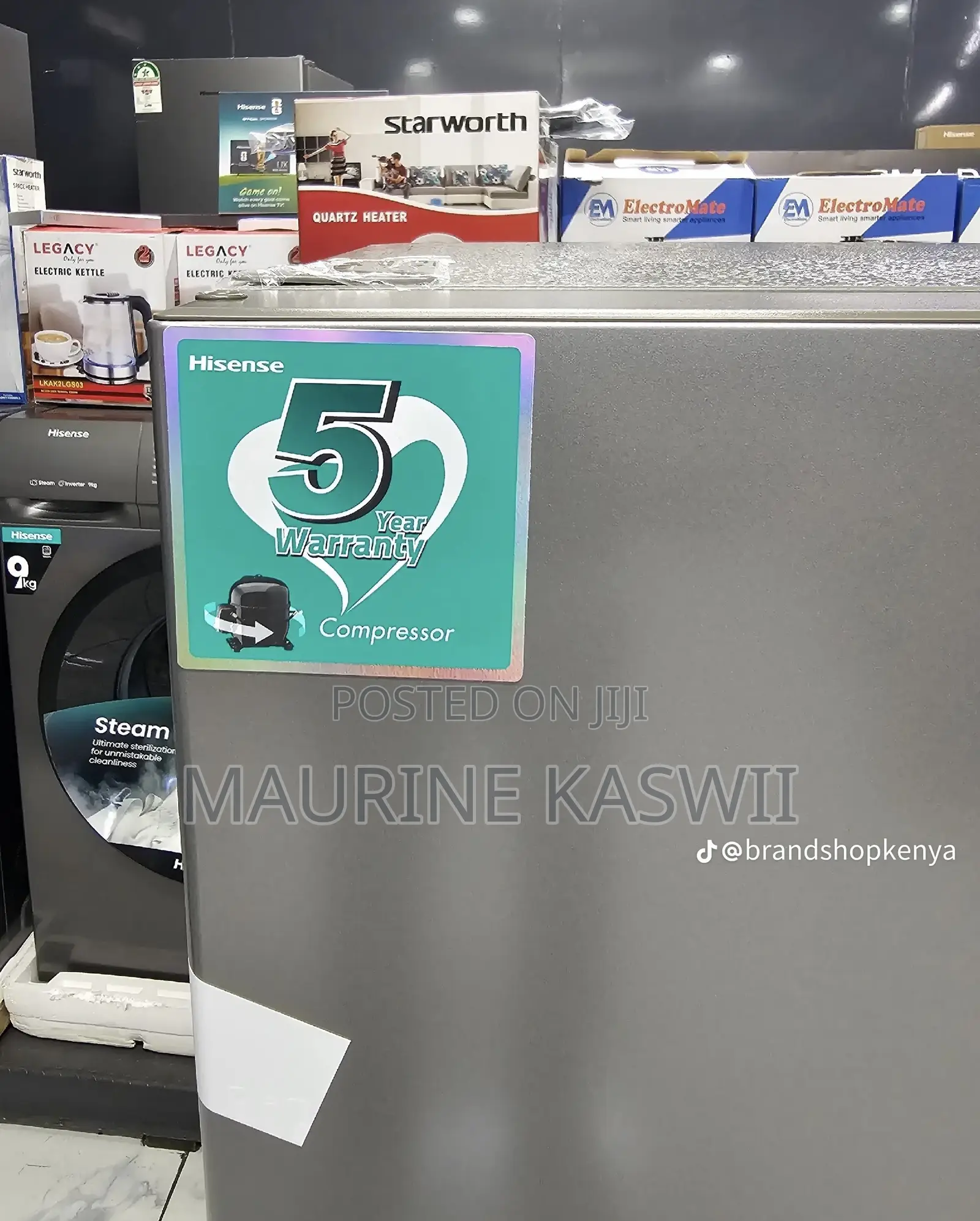 Hisense Double Door 120 Liters Ref 120 Dr -Grey (New)