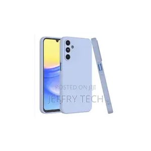 Soft Silicone Back Cover for Samsung Galaxy A15 - Light Blue, Anti-Fin