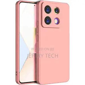 Soft Silicone Back Cover for Xiaomi Redmi Note 13 4G - Pink, Anti-Fing