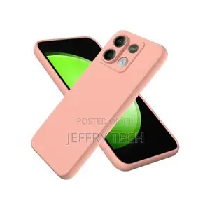 Soft Silicone Back Cover for Xiaomi Redmi Note 13 4G - Pink, Anti-Fing