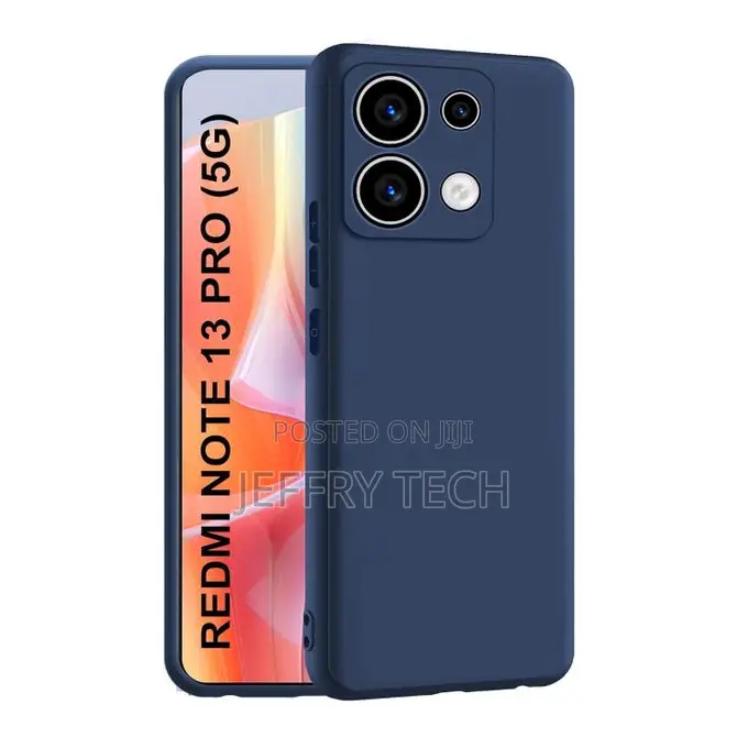 Soft Silicone Back Cover for Xiaomi Redmi Note 13 Pro+ 5G - Blue, Anti