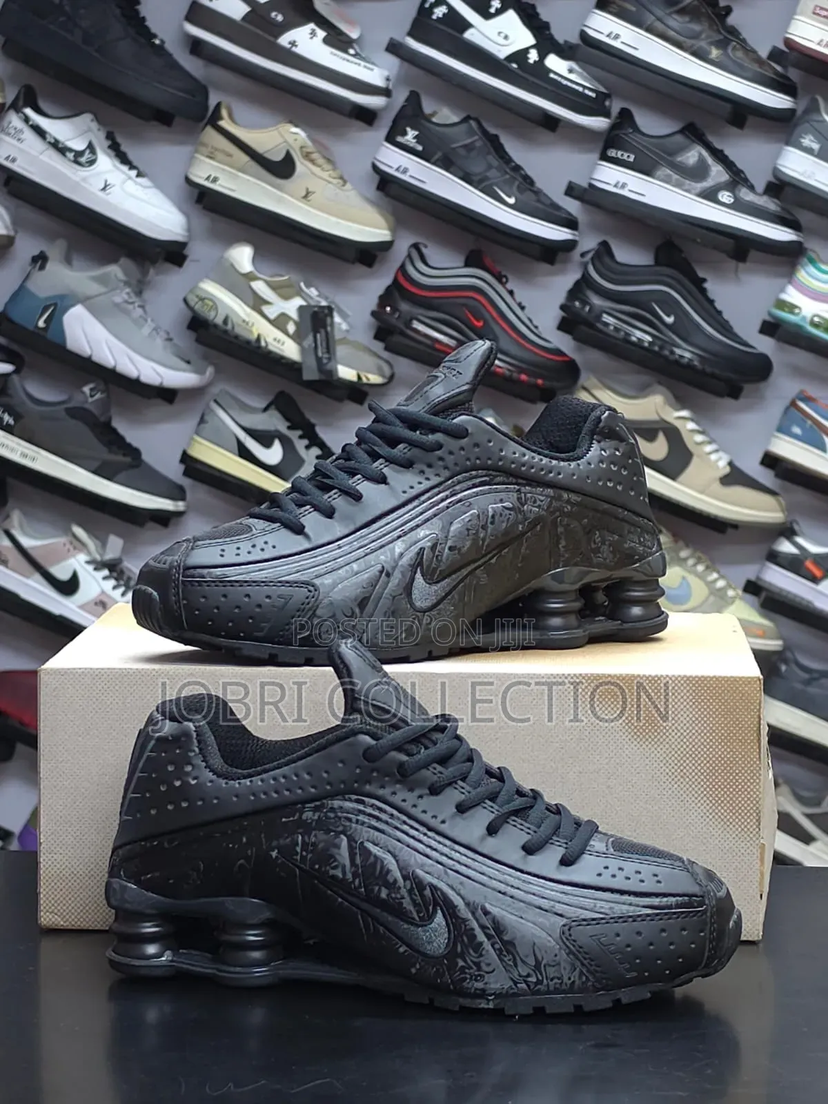 Black Nike Shox Rider 2 Leather Sneakers