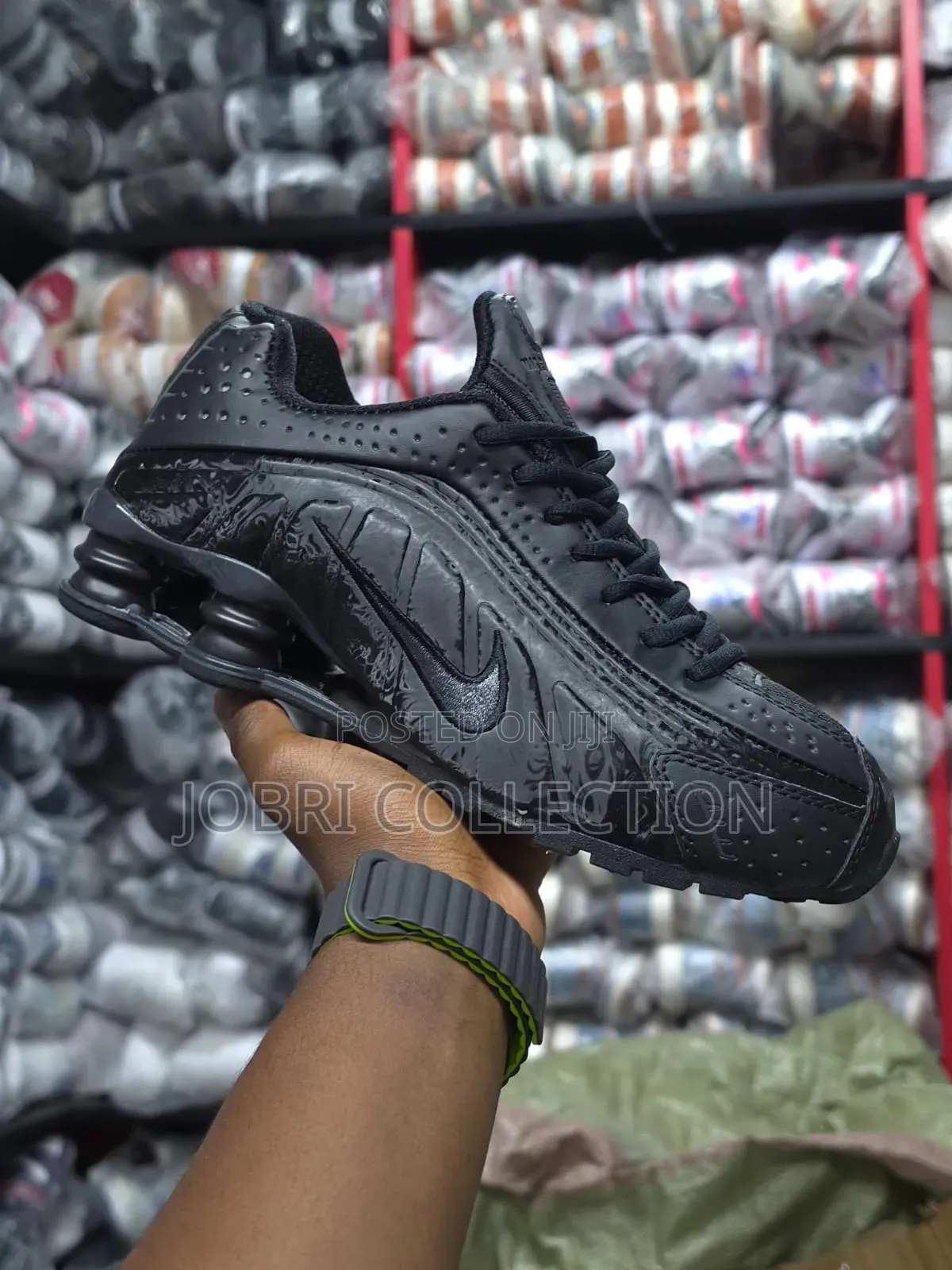 Black Nike Shox Rider 2 Leather Sneakers
