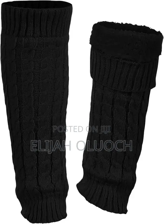 Double Fleece Plush Lined Leg Warmers