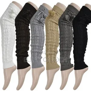 Long Winter Warm Leg Warmers With a Tie Loop