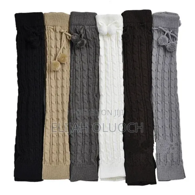 Long Winter Warm Leg Warmers With a Tie Loop
