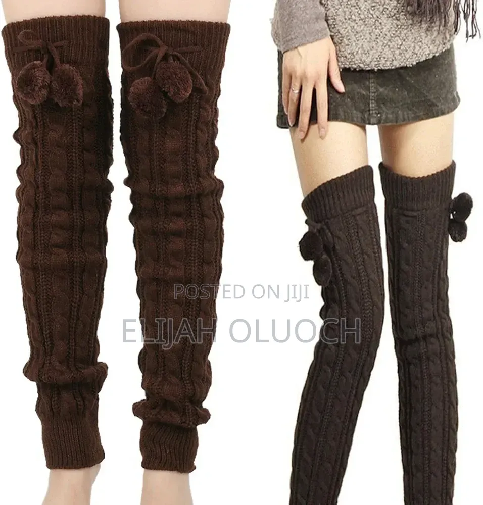 Long Winter Warm Leg Warmers With a Tie Loop