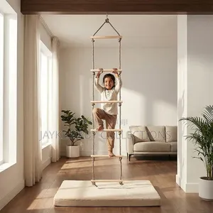 Kids Climbing Rope Ladder