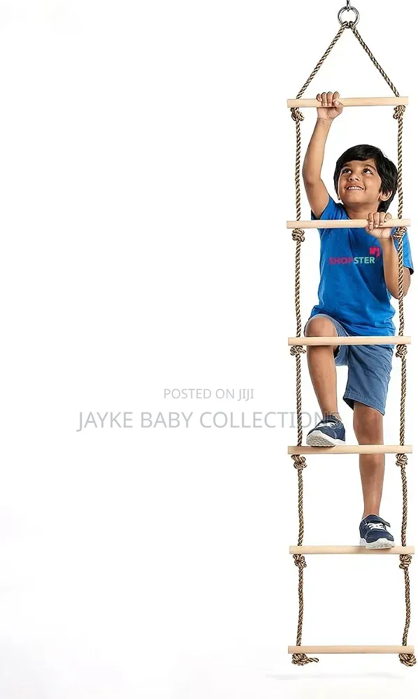 Kids Climbing Rope Ladder