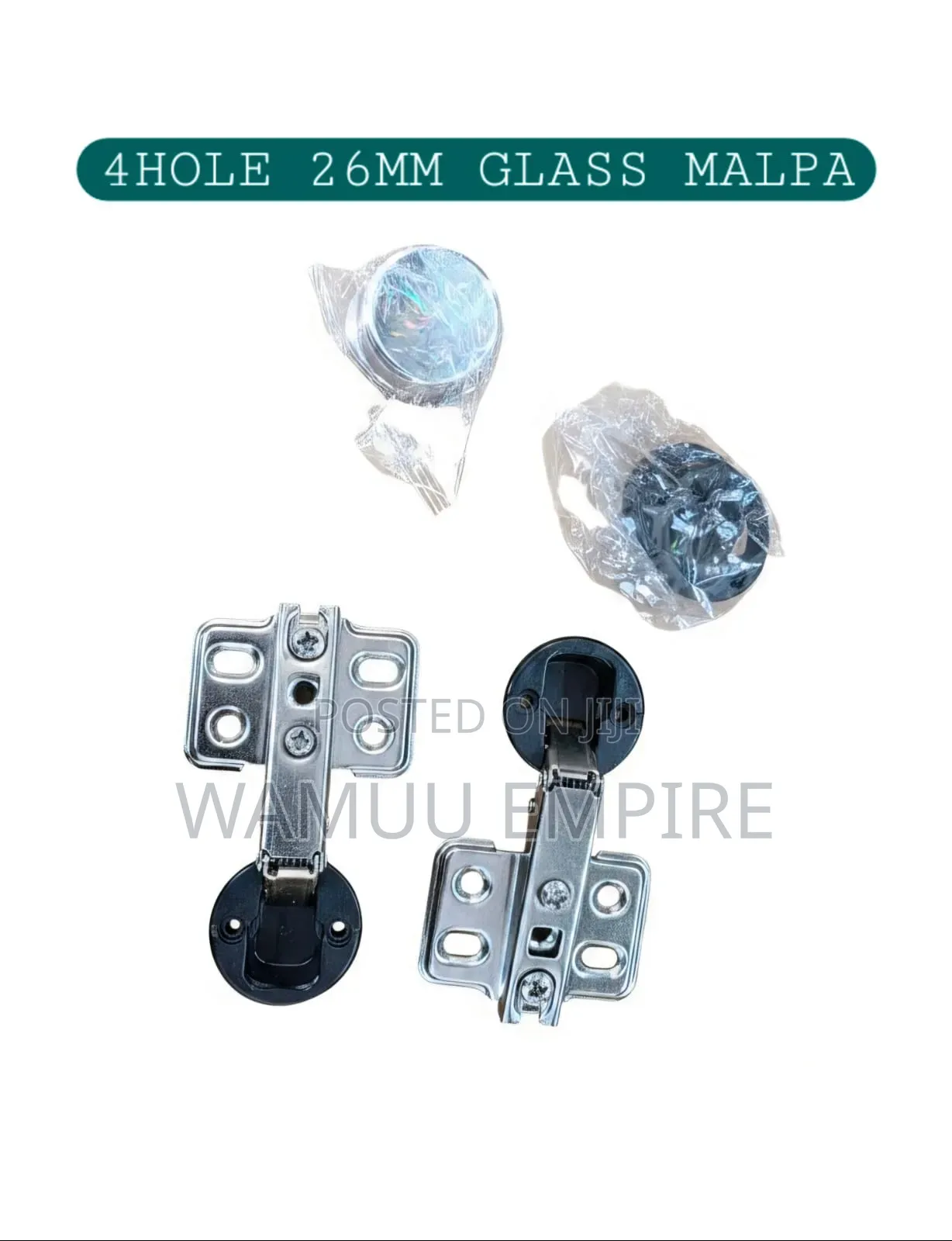 26mm 4-Hole Glass Cabinet Door Malpa Hinge