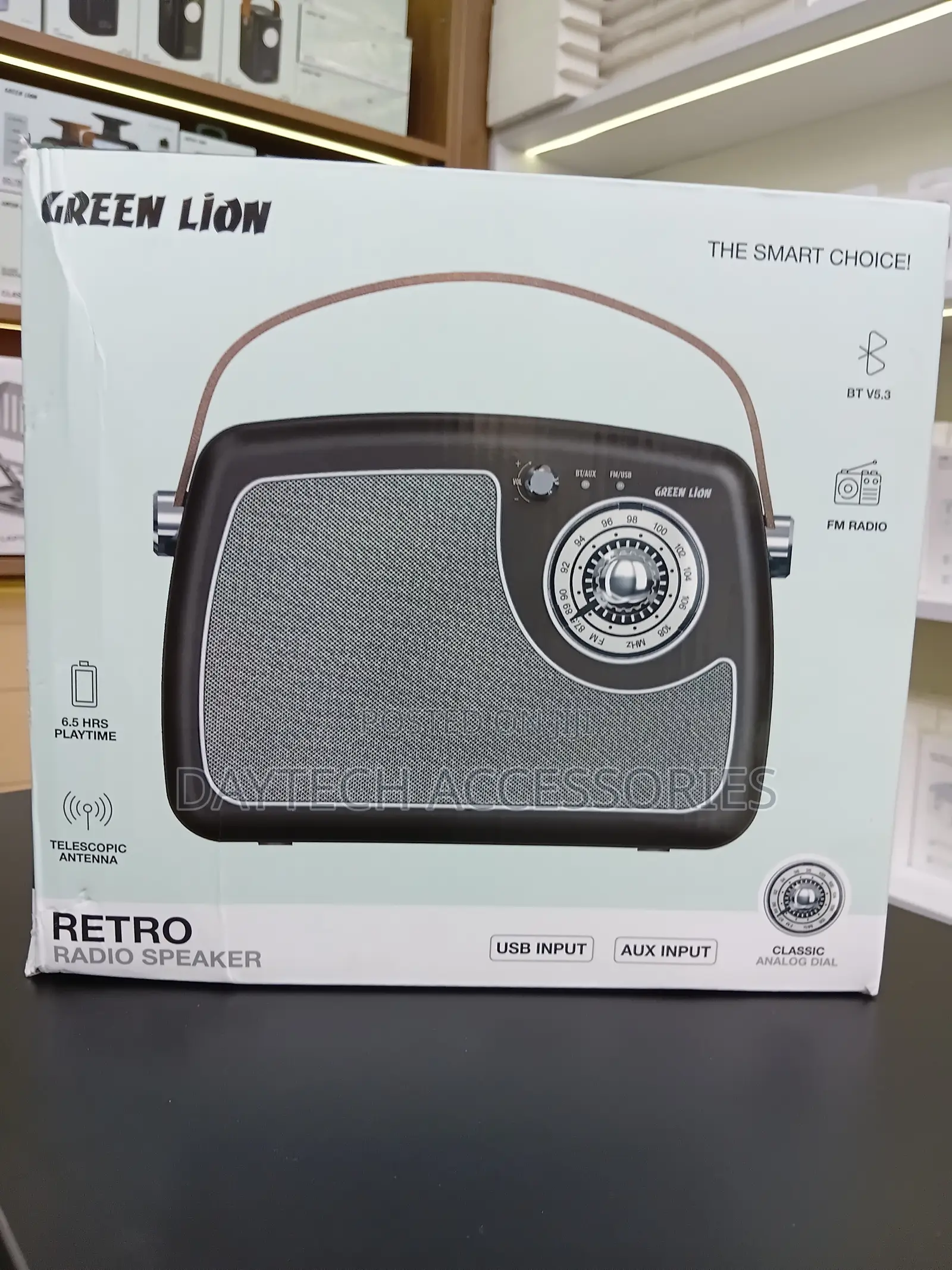 The Green Lion Retro Radio Speaker Portable Wireless Speaker.