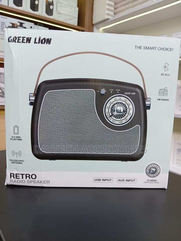 The Green Lion Retro Radio Speaker Portable Wireless Speaker.