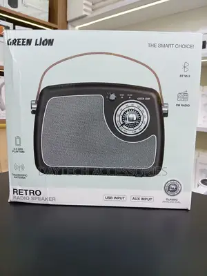 The Green Lion Retro Radio Speaker Portable Wireless Speaker.
