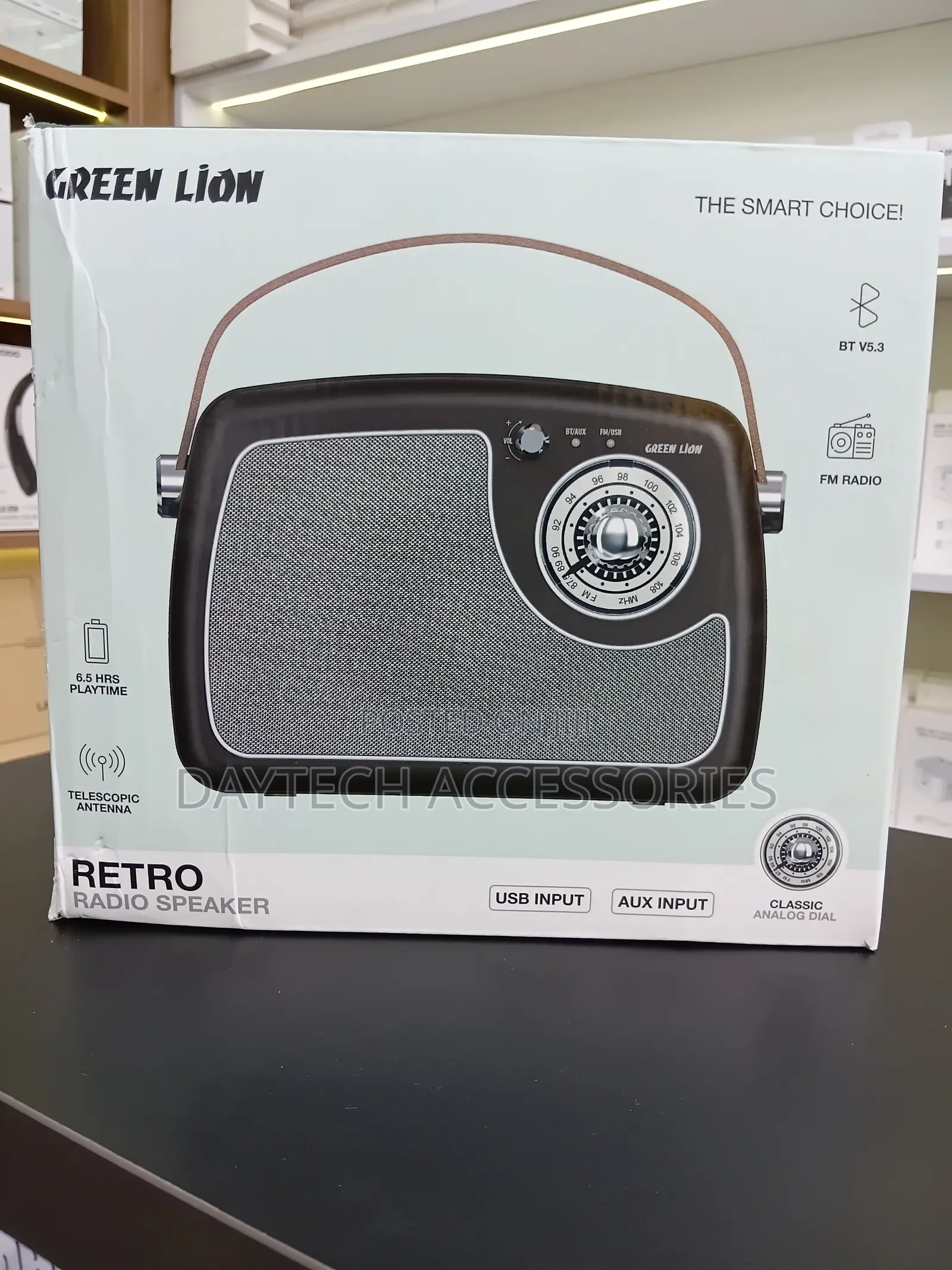 Green Lion Retro Radio Speaker(FM Radio)