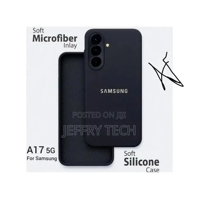 Soft Silicone Slim Shockproof Case for Samsung Galaxy A17 - Black