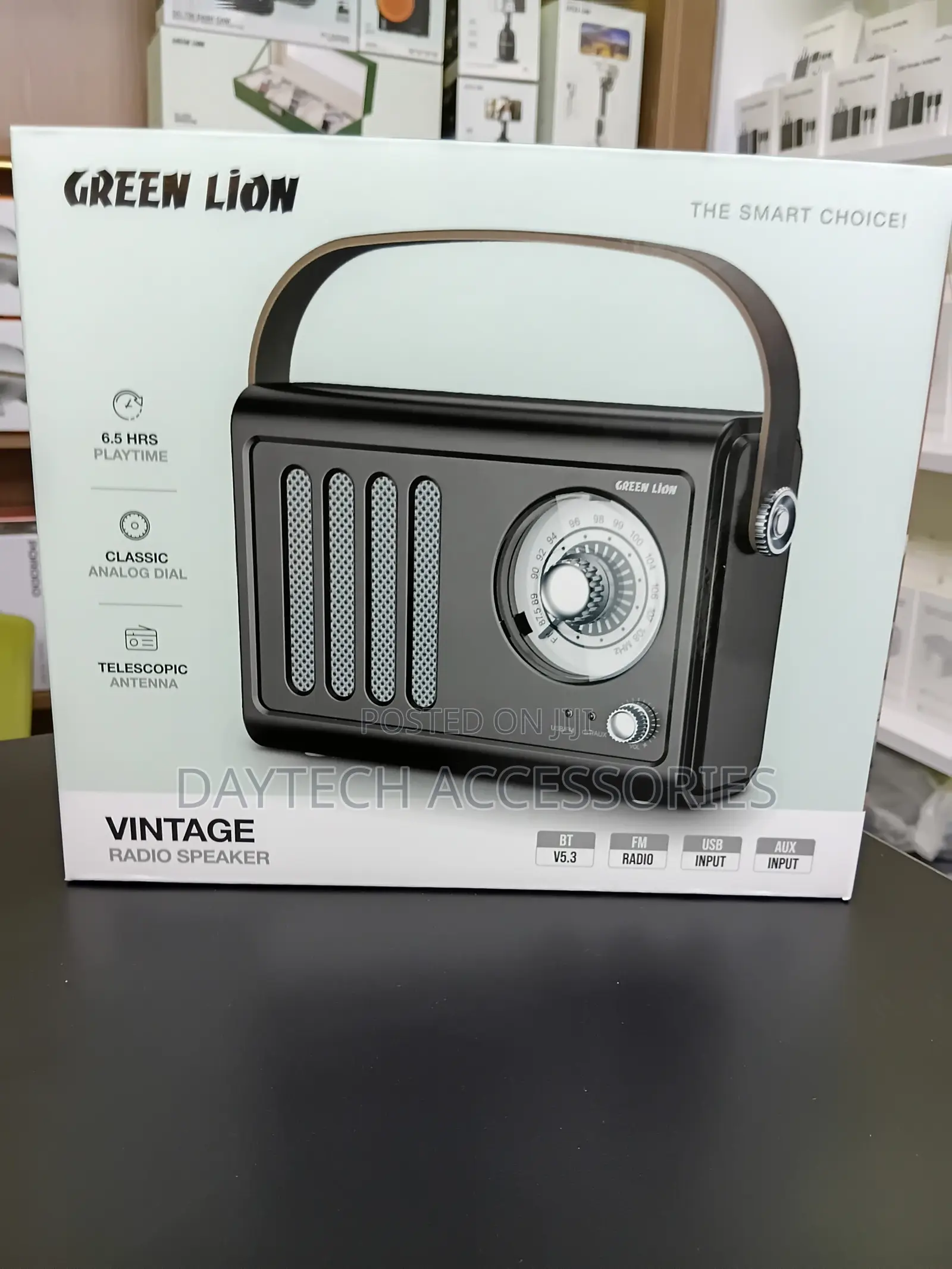 Vintage Radio Speaker 5W With FM Radio Bluetooth 5.3 AUX and USB Input