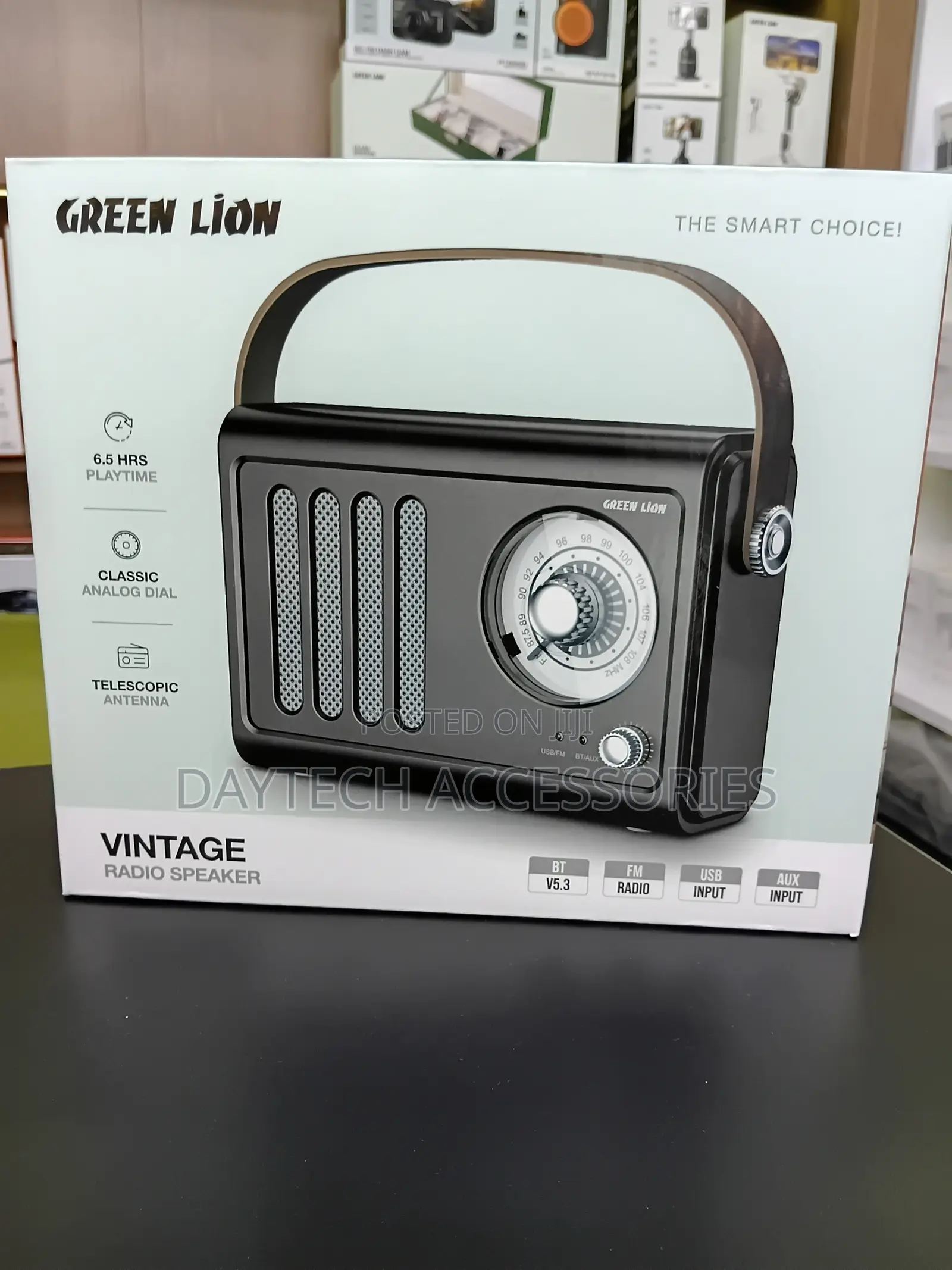 Vintage Radio Speaker 5W With FM Radio Bluetooth 5.3 AUX and USB Input