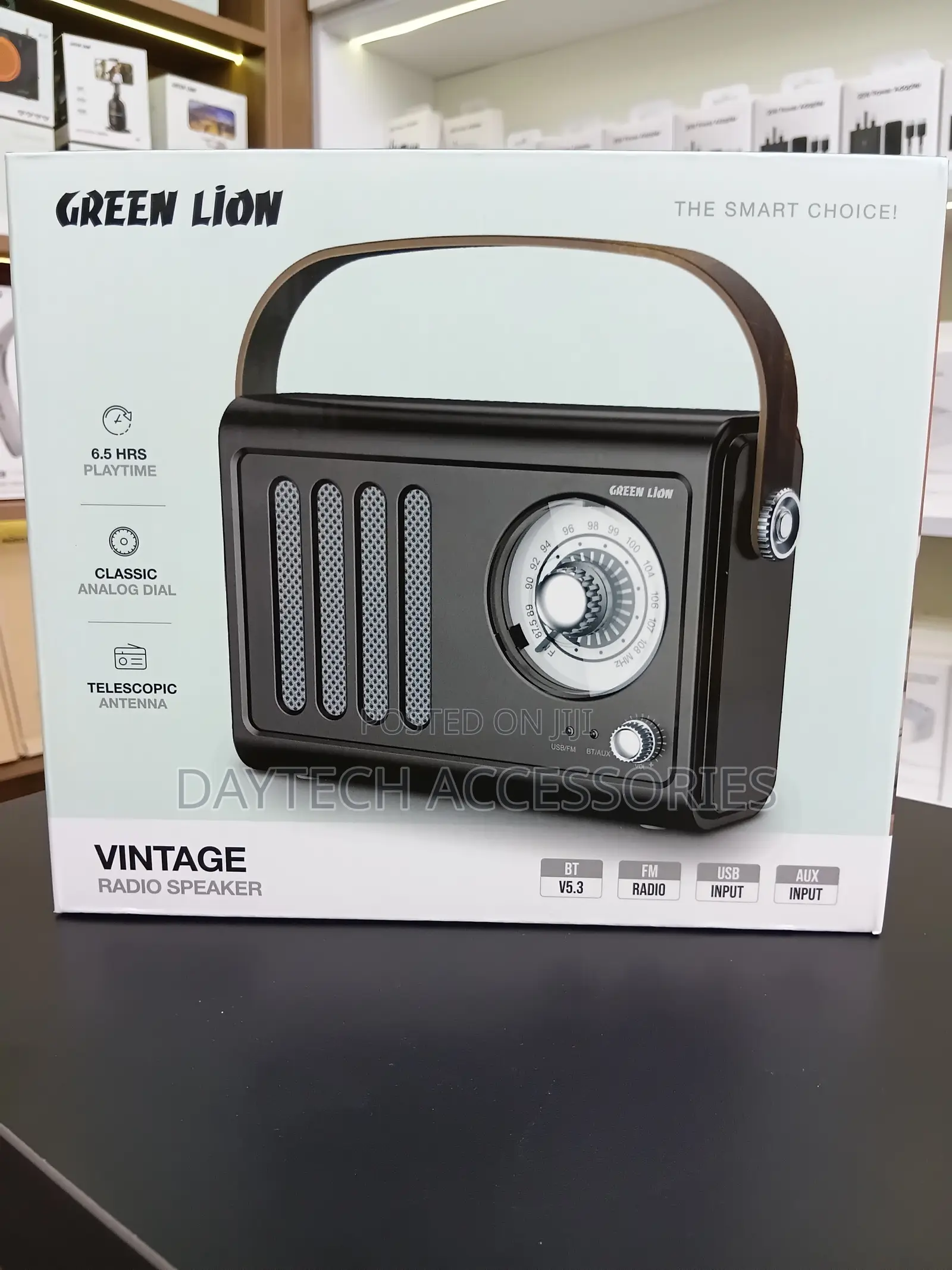 Vintage Radio Speaker 5W With FM Radio Bluetooth 5.3 AUX and USB Input