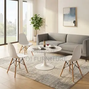 Coffee Table; White Round Marble Urban Coffee Table