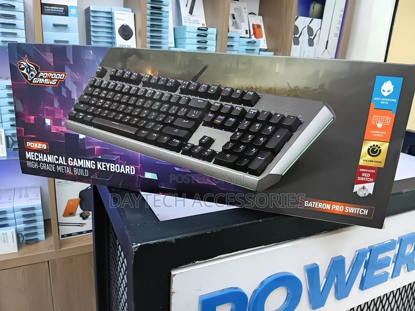 The Porodo Gaming Mechanical Gaming Keyboard (Model PDX219)