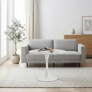 Coffee Table; White Round Marble Urban Coffee Table