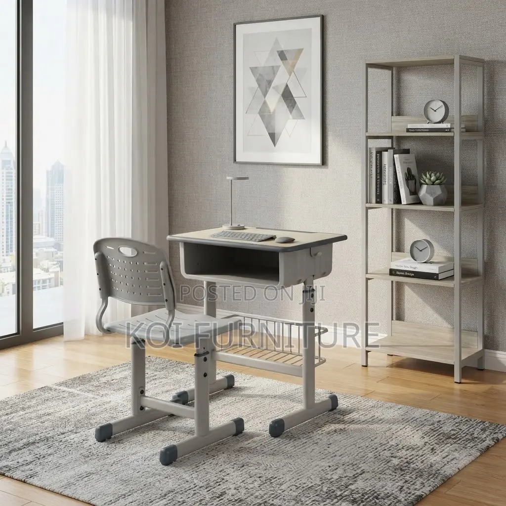 Home Desk; Study Adjustable Home Kindergarten Desk Chair Set