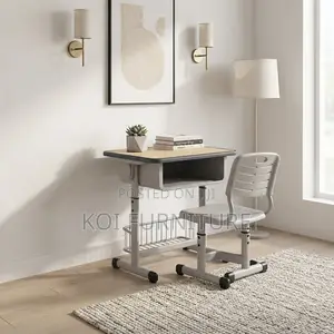 Home Desk; Study Adjustable Home Kindergarten Desk Chair Set