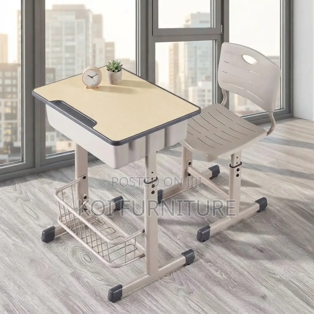 Home Desk; Study Adjustable Home Kindergarten Desk Chair Set
