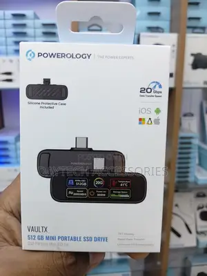 The Powerology Vaultx 512GB Mini Portable SSD Drive