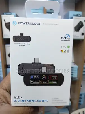 The Powerology Vaultx 512GB Mini Portable SSD Drive