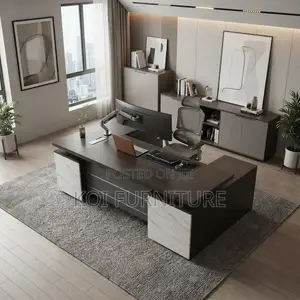 Office Desk; 1800mm Executive L Designed Retun Office Desk