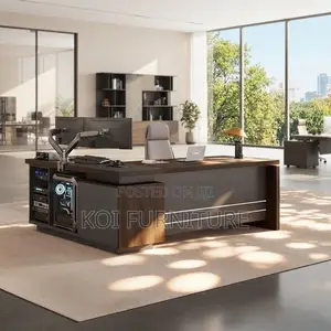 Office Desk; 1800mm Executive L Designed Retun Office Desk