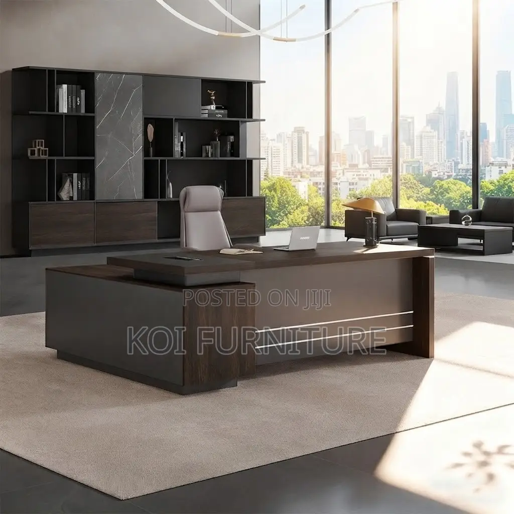 Office Desk; 1800mm Executive L Designed Retun Office Desk