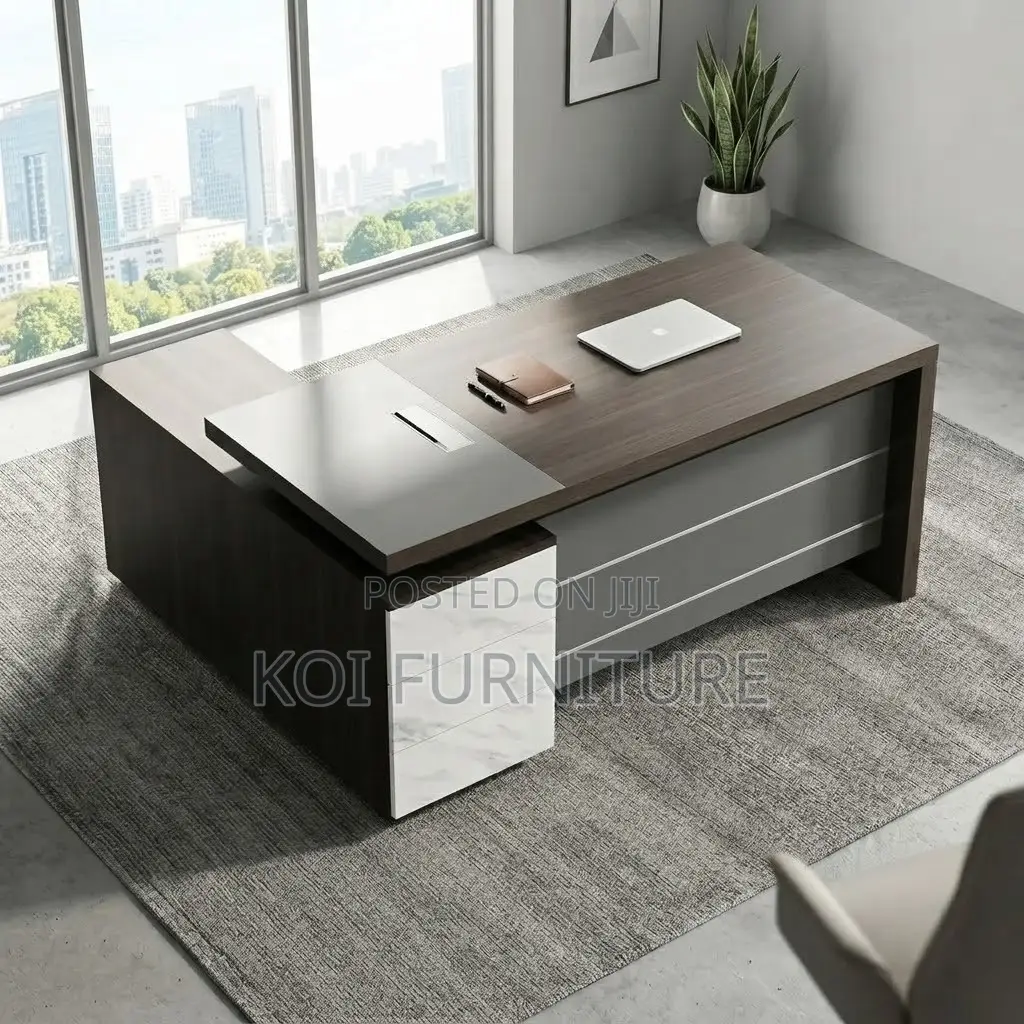 Office Desk; 1800mm Executive L Designed Retun Office Desk
