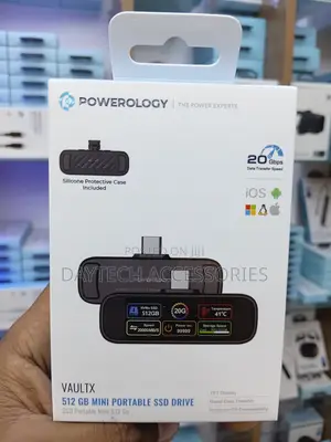 Powerology Vaultx 512gb Mini Portable SSD (Pwp512gbk)