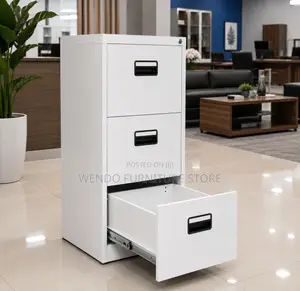 Office Cabinet; Three Drawers Executive Steel Secure Cabinet