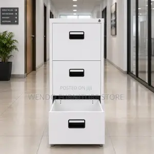Office Cabinet; Three Drawers Executive Steel Secure Cabinet