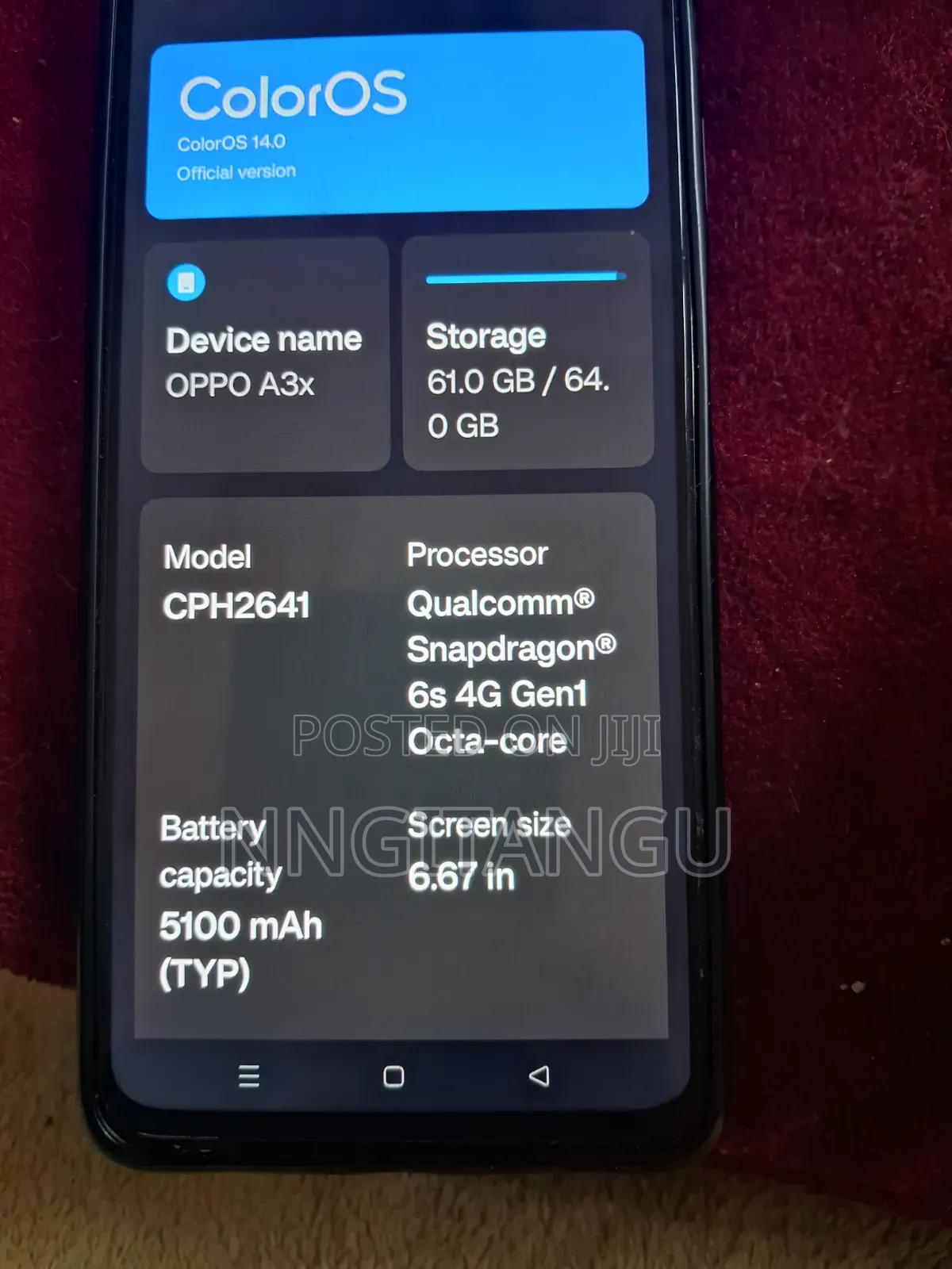 Oppo A3x 64 GB Purple