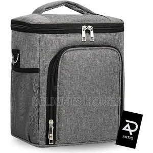 22x18x26cm Side Pocket Top and Front Zip Insulated Food Bag